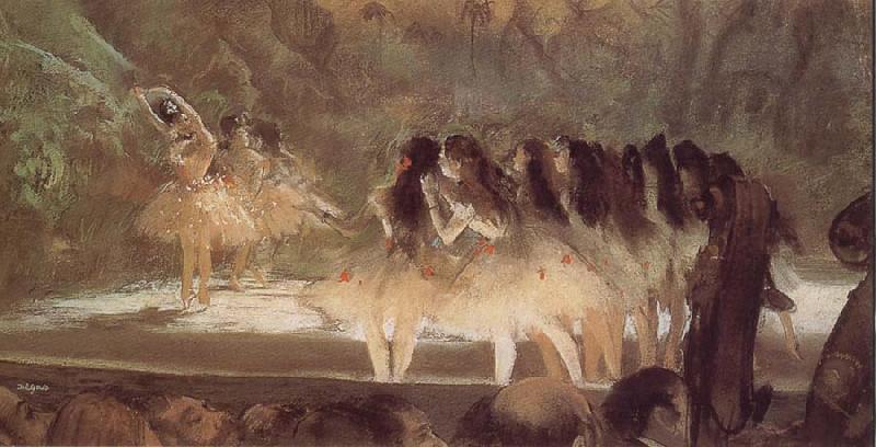 Edgar Degas ballerina-s performance at opera house in Paris China oil painting art